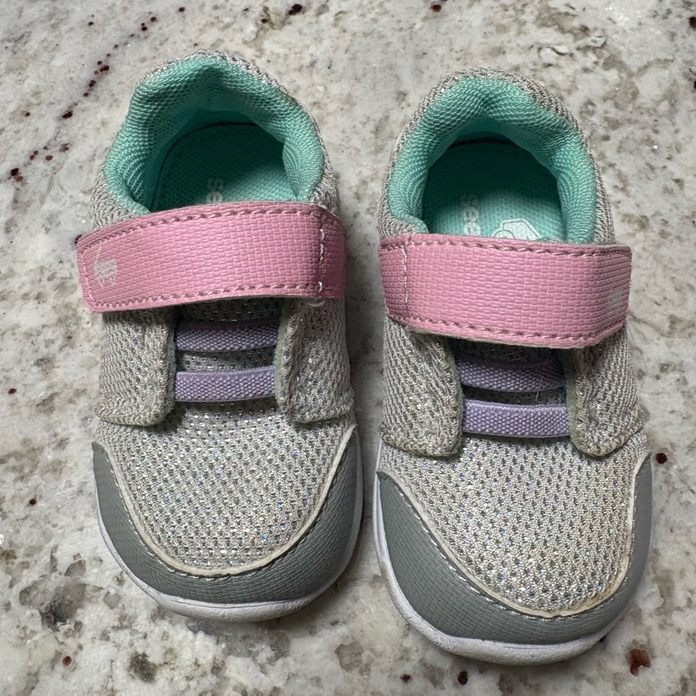 See Kai Run Pink and Gray Kids' Sneakers